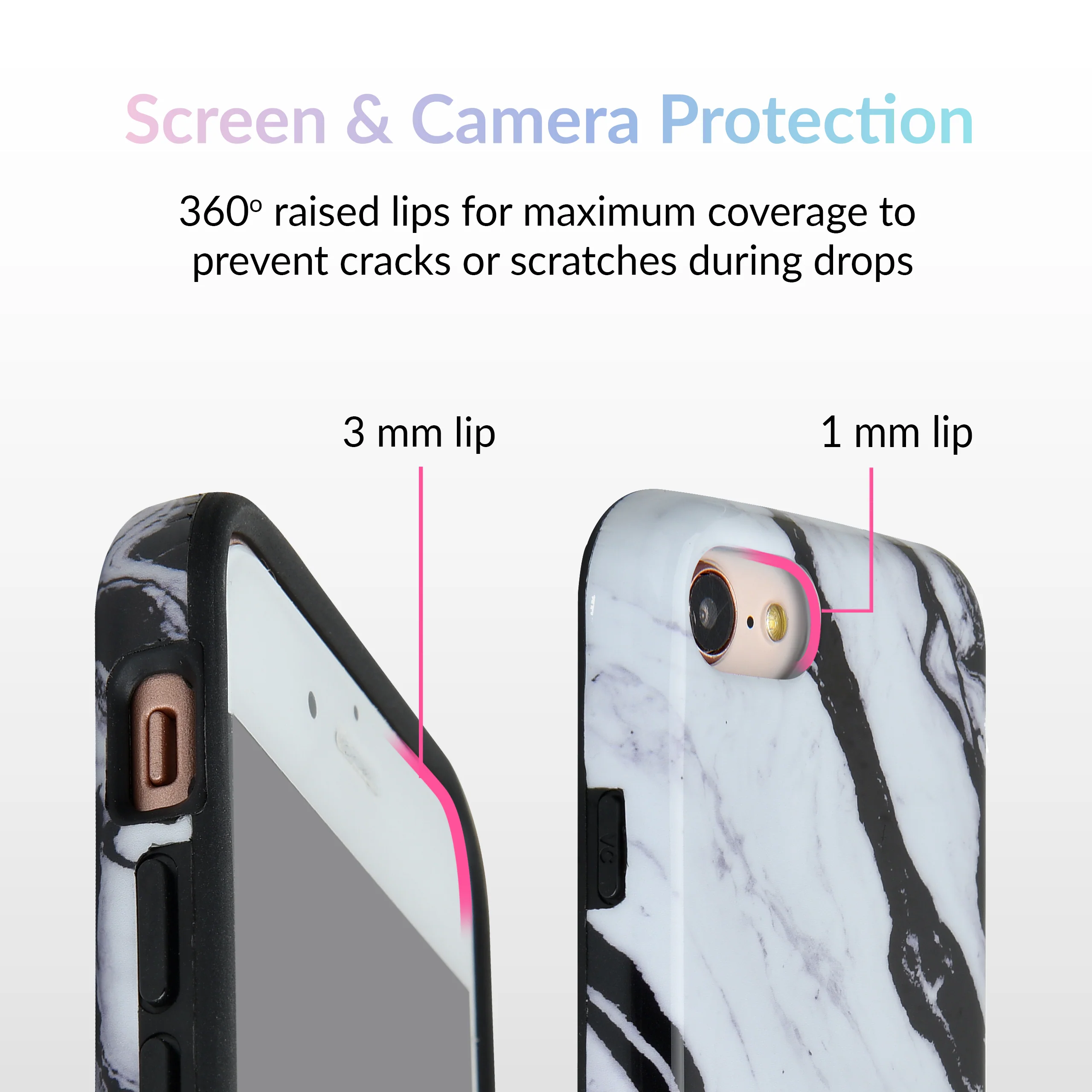 Panda Marble iPhone Case - Image 3