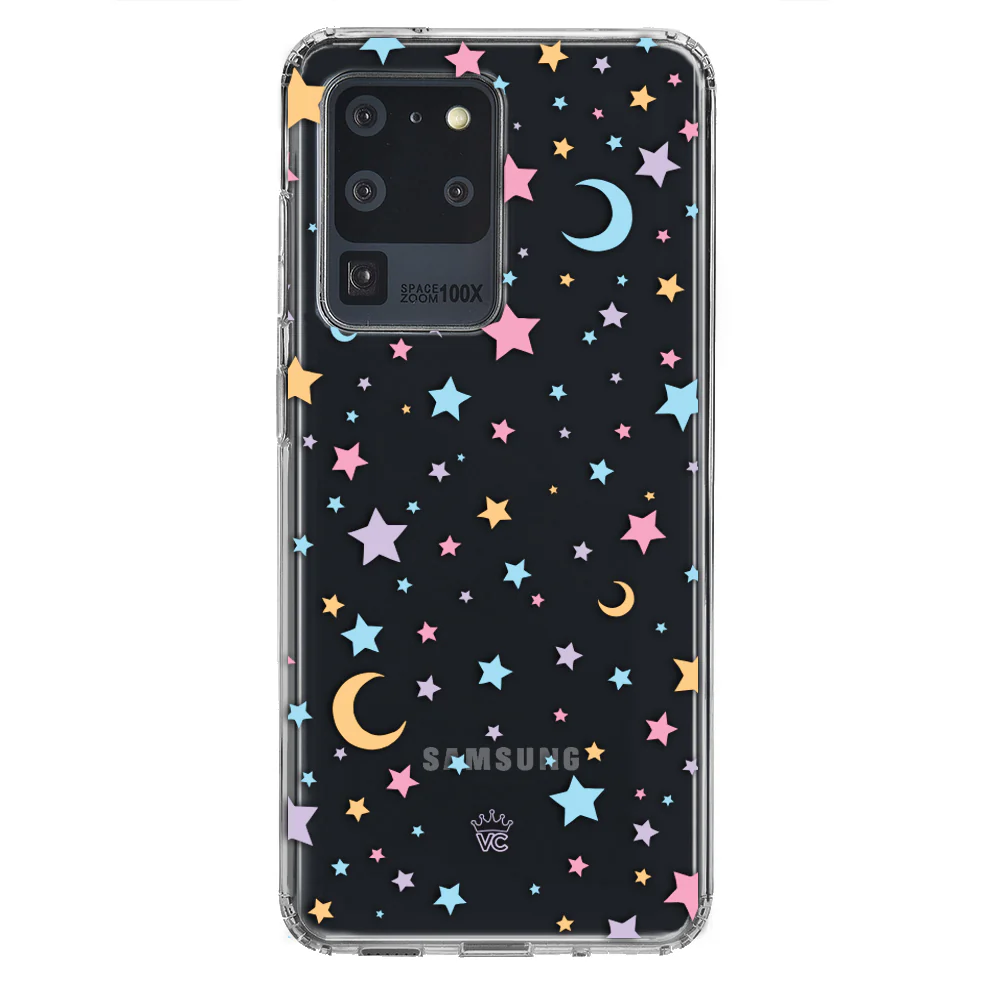 Pastel Starry Night Clear Samsung Case - Image 36