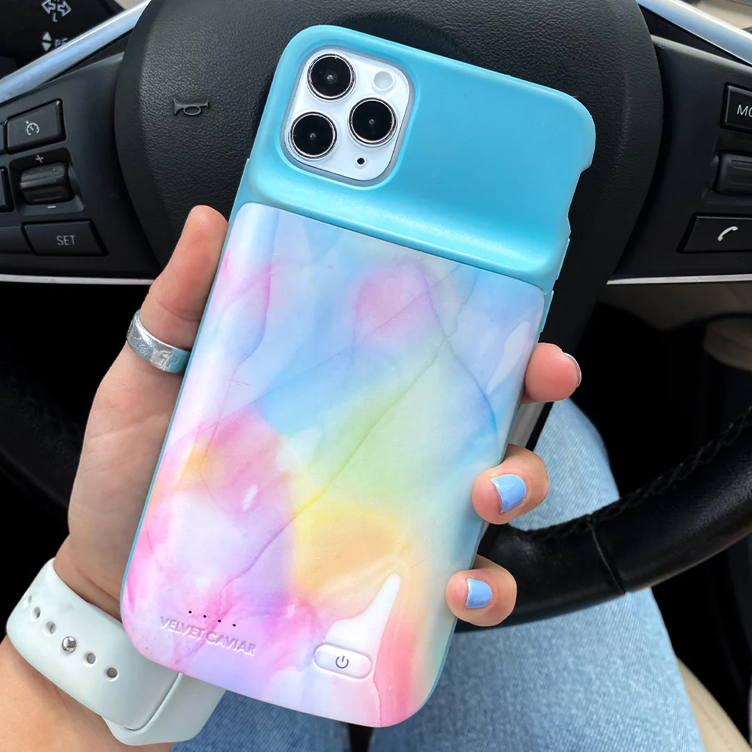 Pastel Tie Dye iPhone Charging Case - Image 23