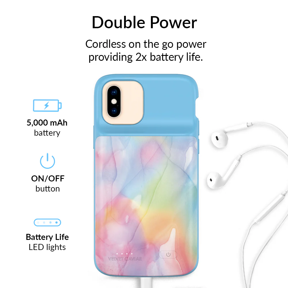Pastel Tie Dye iPhone Charging Case - Image 3