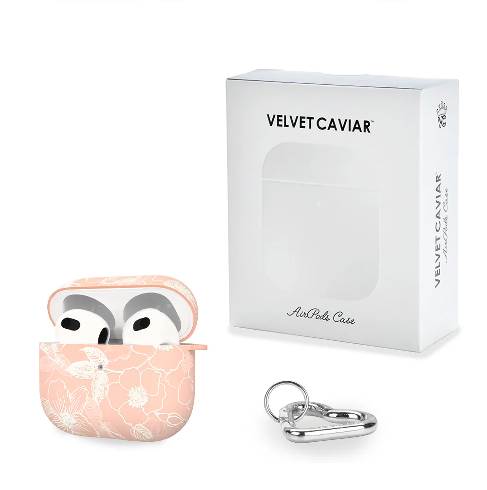 Peach Blossom Floral AirPod Case - Image 15
