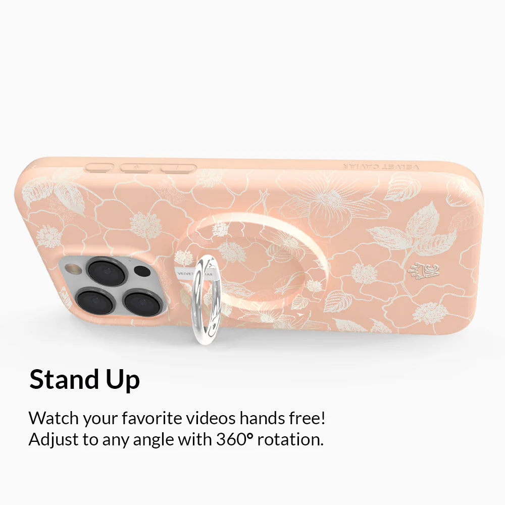 Peach Blossom Floral MagSafe Ring - Image 4