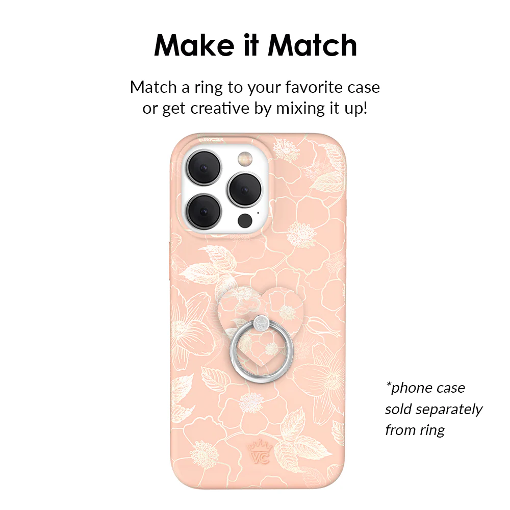 Peach Blossom Floral Phone Ring - Image 3