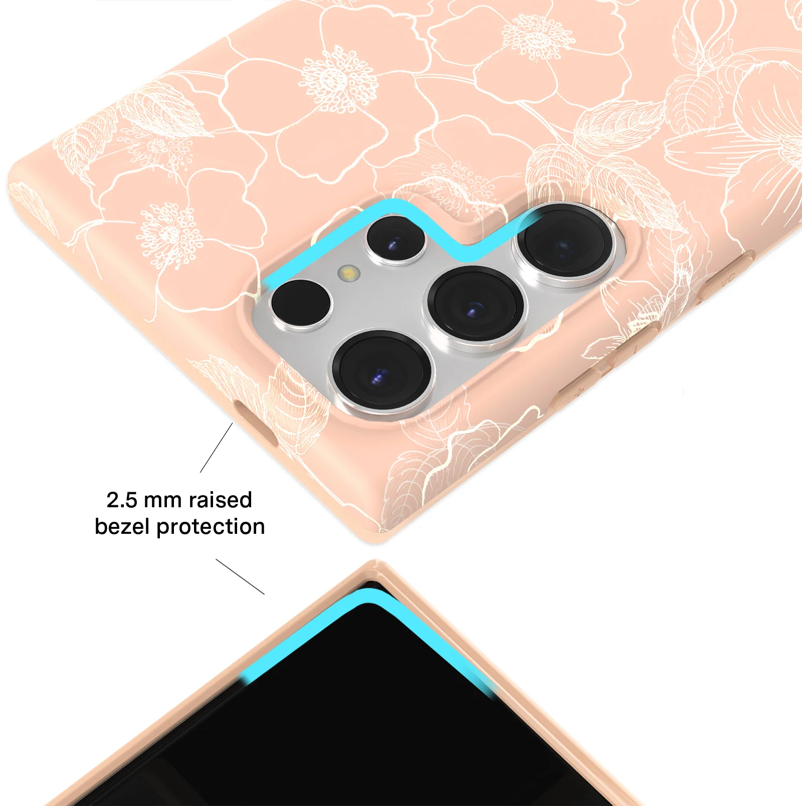 Peach Blossom Floral Samsung Case - Image 15