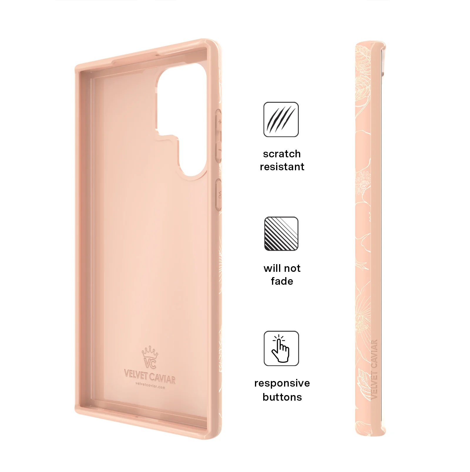 Peach Blossom Floral Samsung Case - Image 36