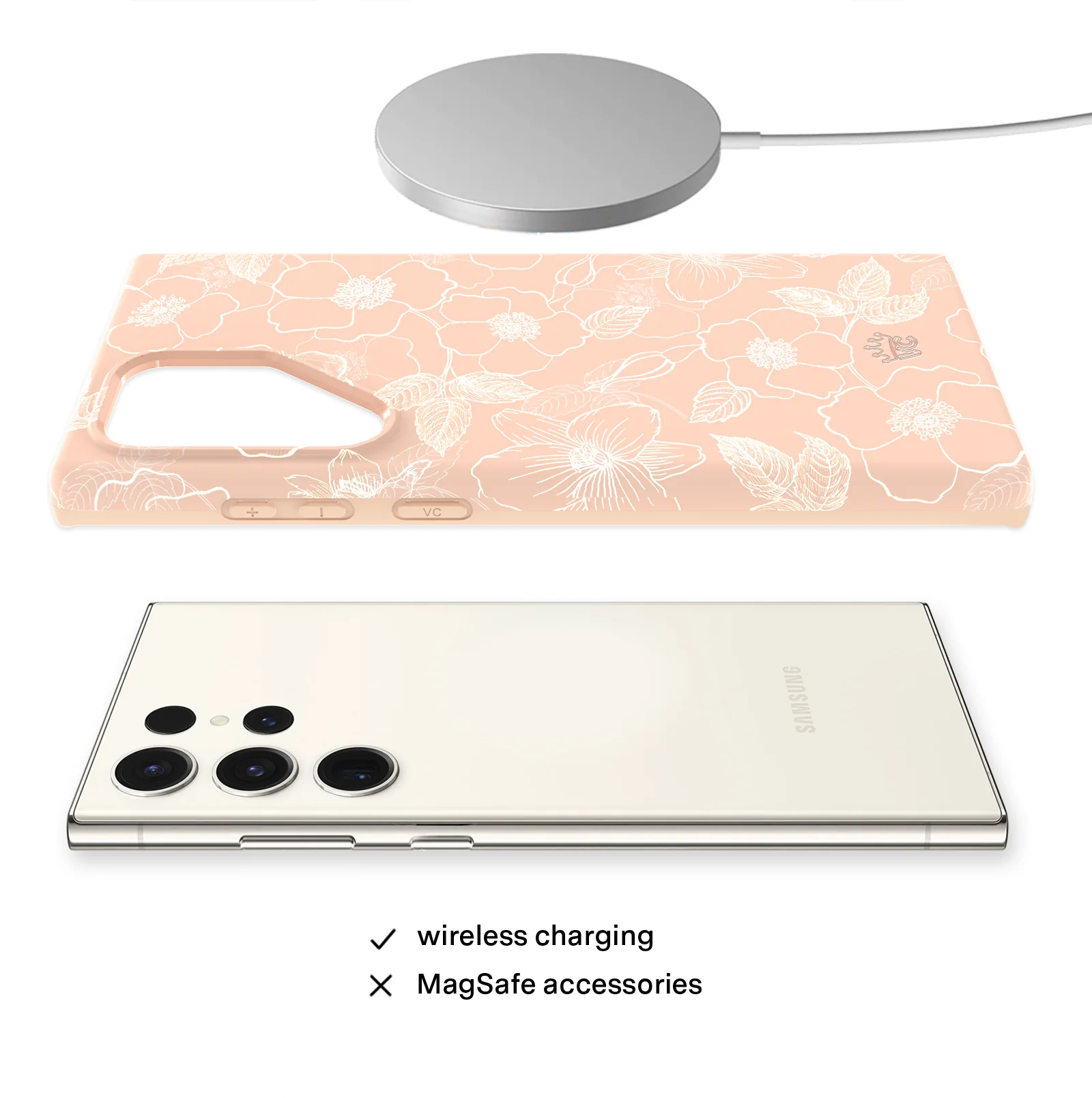Peach Blossom Floral Samsung Case - Image 52