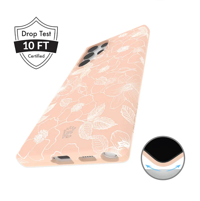 Peach Blossom Floral Samsung Case - Image 53