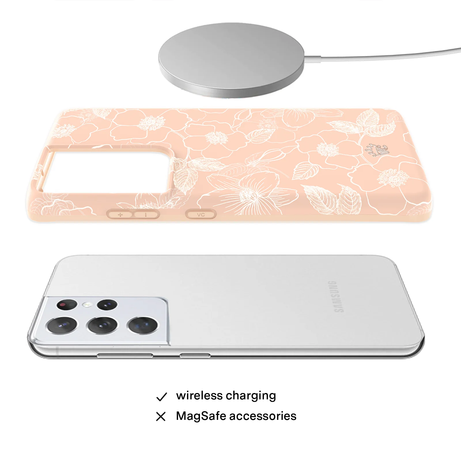 Peach Blossom Floral Samsung Case - Image 70