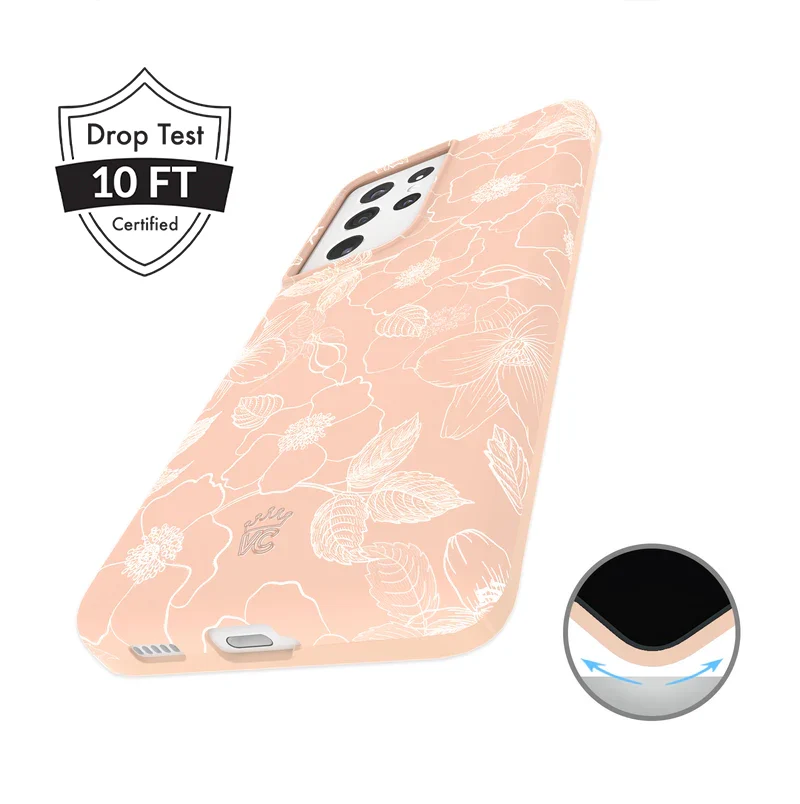 Peach Blossom Floral Samsung Case - Image 71