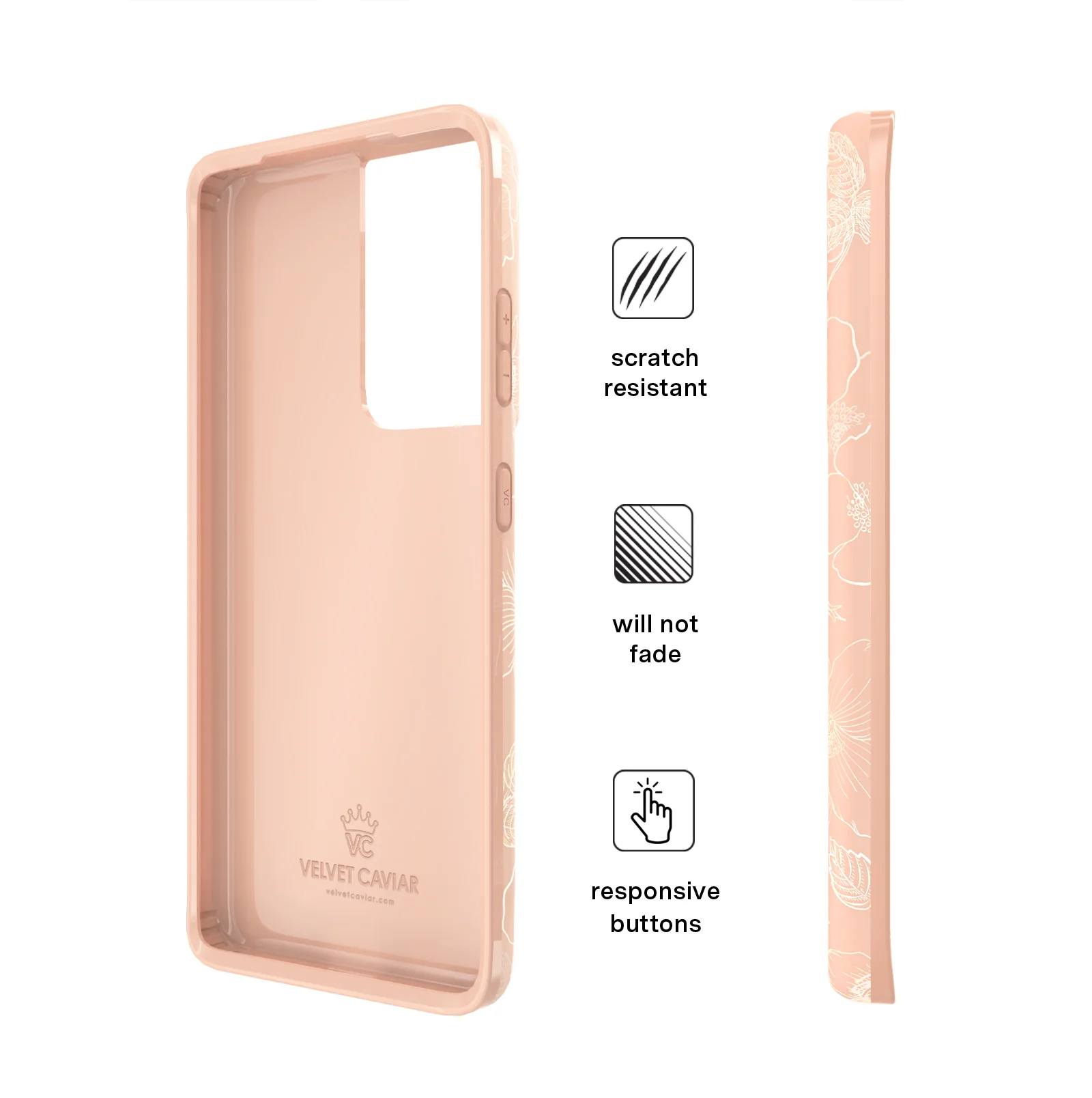 Peach Blossom Floral Samsung Case - Image 72
