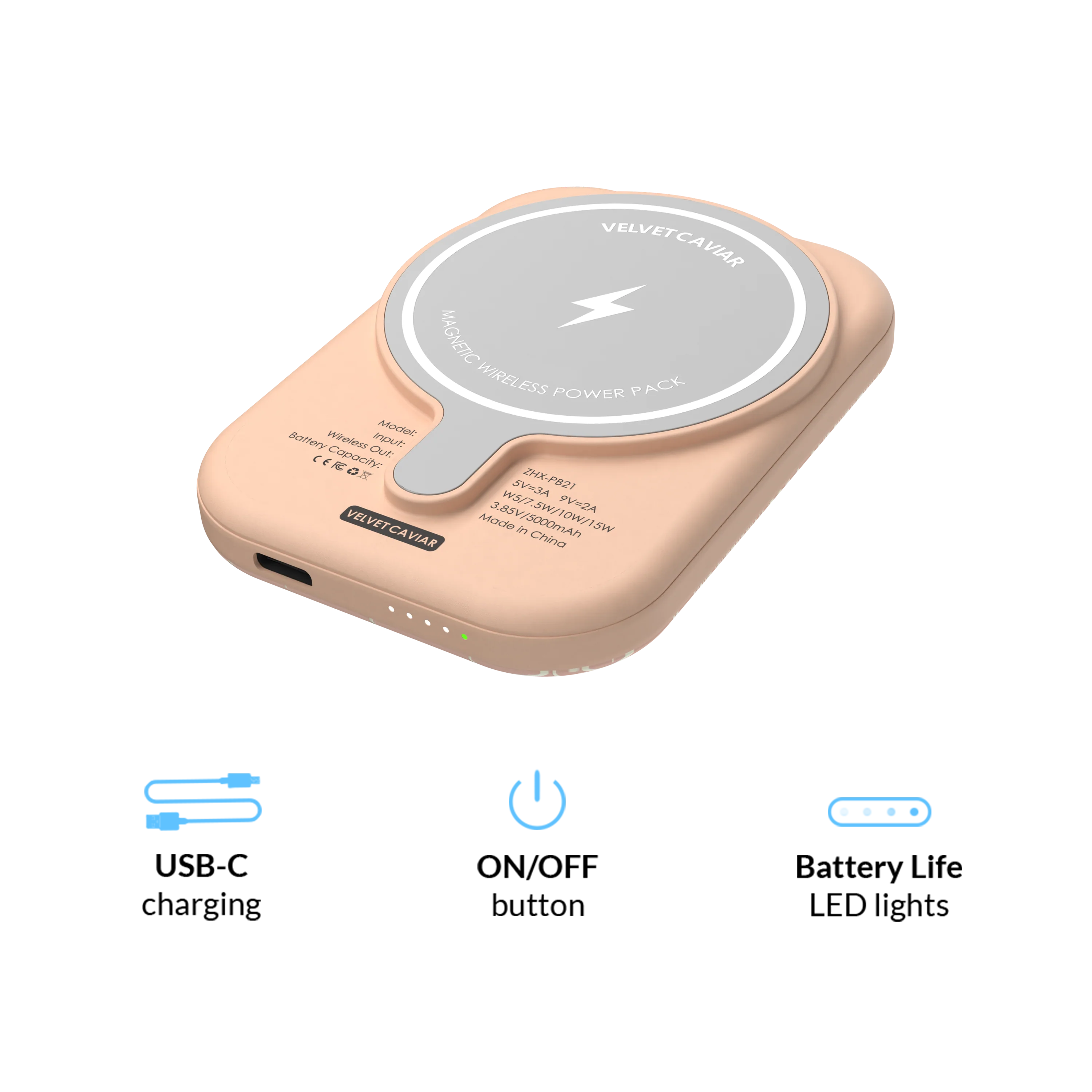 Peach Blossom MagSafe Battery Power Pack - Image 6