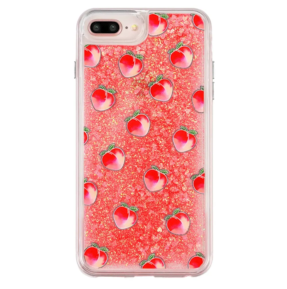 Peach Clear Glitter iPhone Case - Image 28