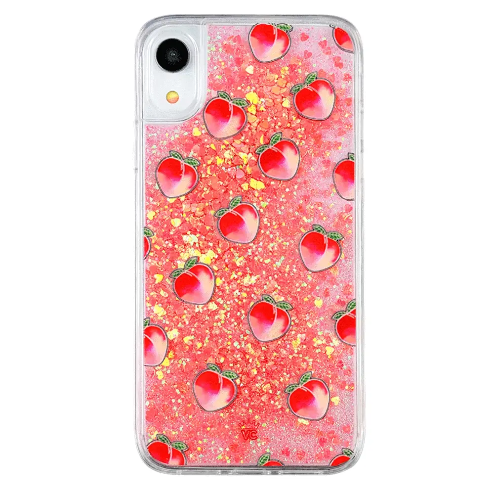 Peach Clear Glitter iPhone Case - Image 73