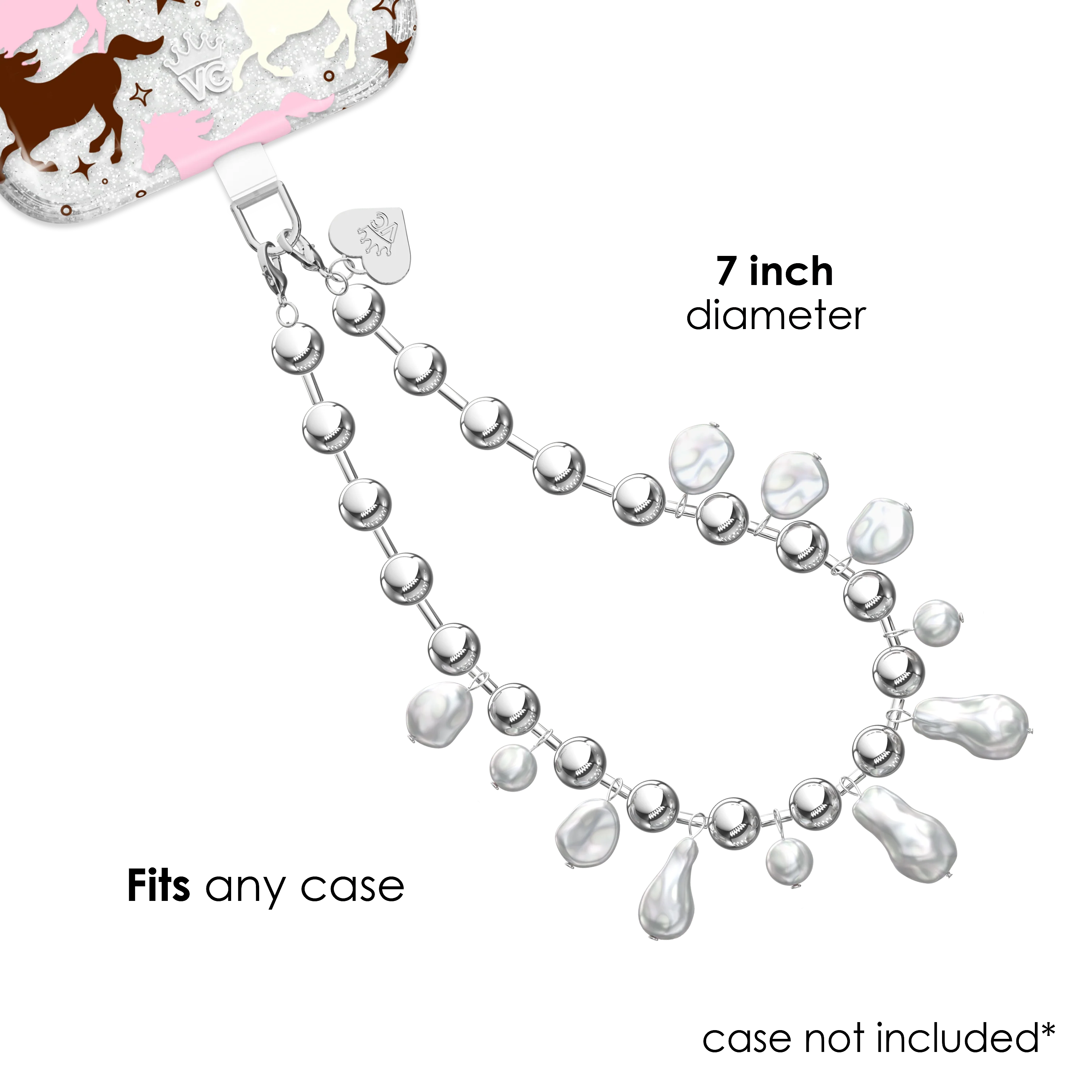 Pearl Drip Chain Phone Charm - Image 3