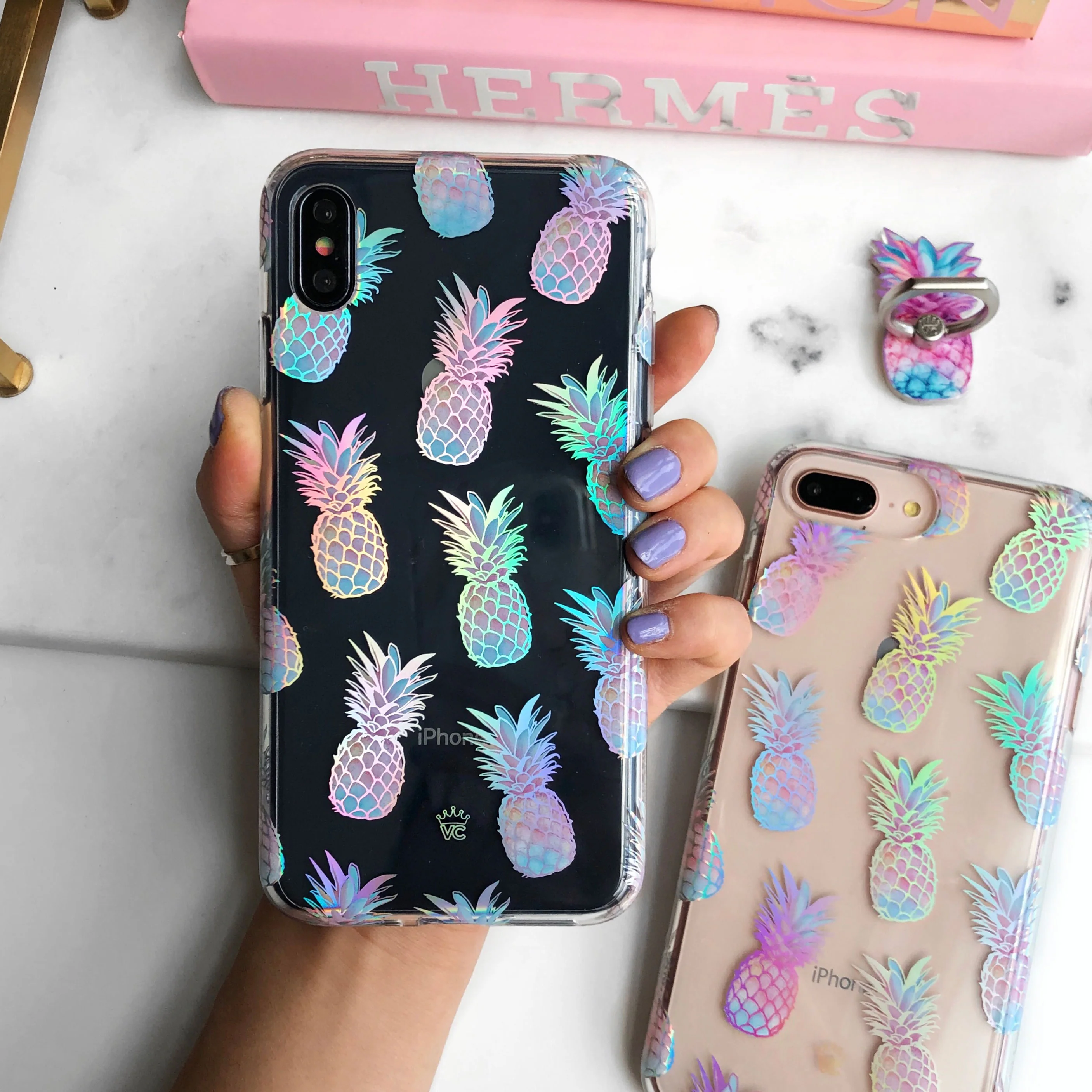 Pineapple Holo iPhone Case - Image 56