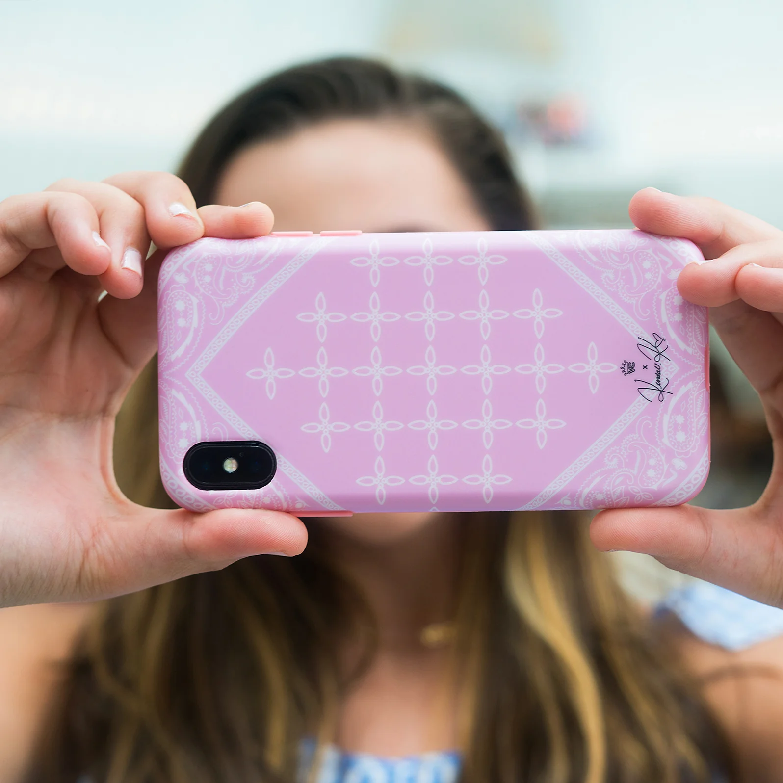 Pink Bandana iPhone Case by Kendall Vertes - Image 43
