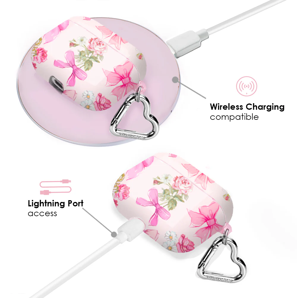 Posie Pink Bow AirPod Case - Image 14