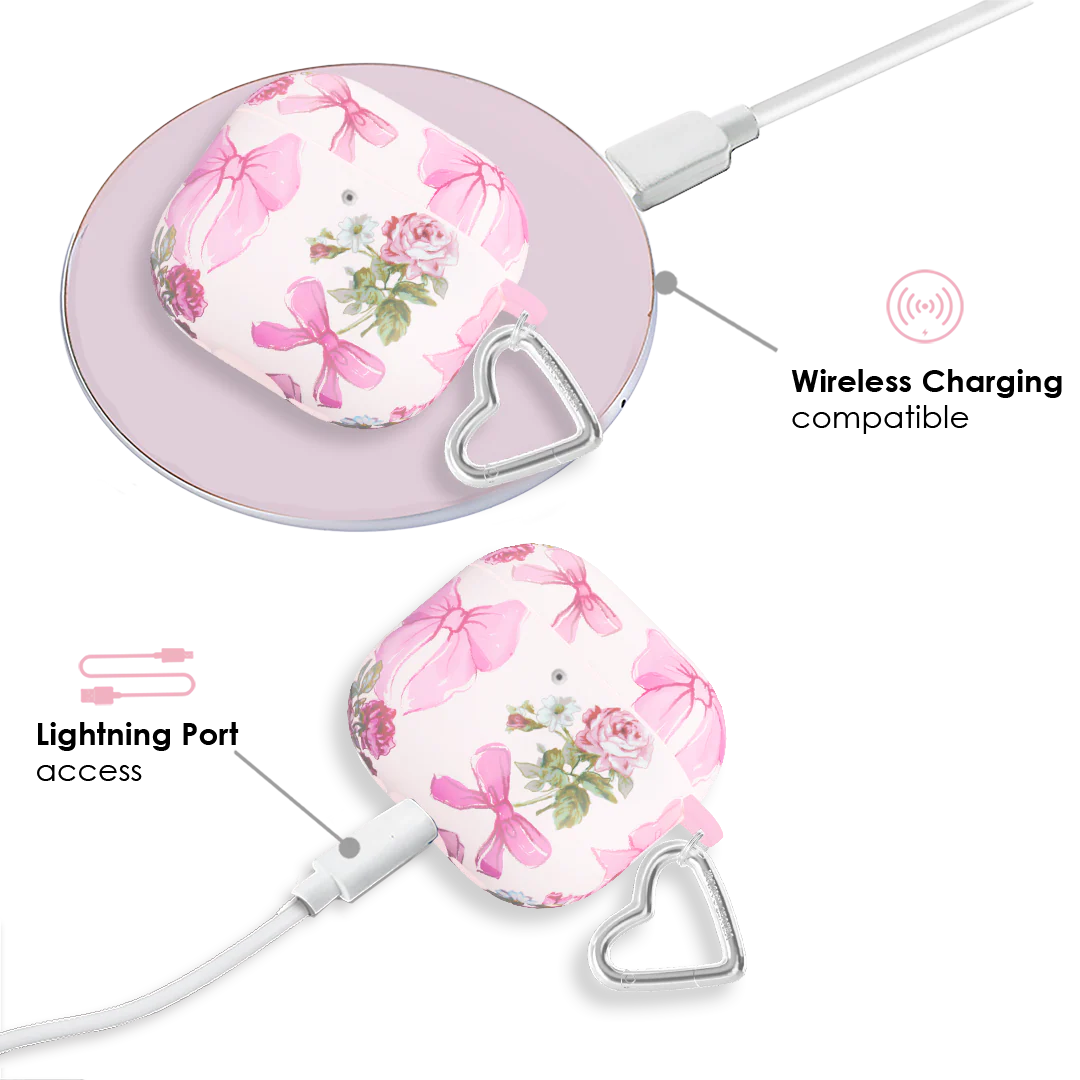 Posie Pink Bow AirPod Case - Image 19