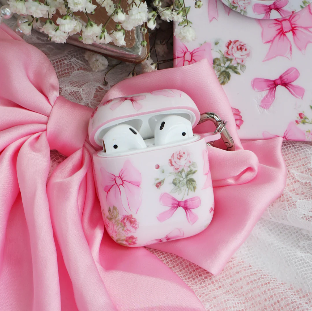 Posie Pink Bow AirPod Case - Image 7