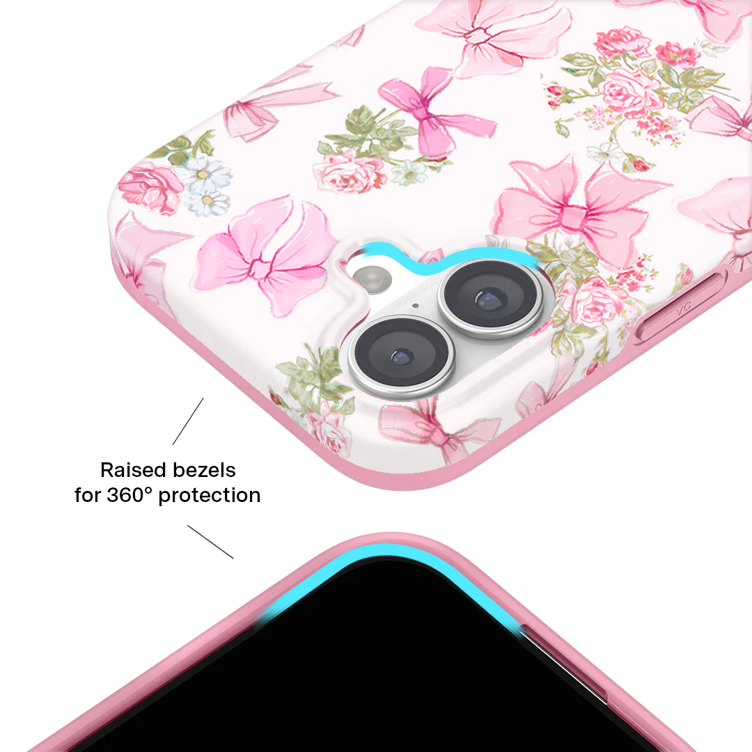 Posie Pink Bow iPhone Case - Image 113