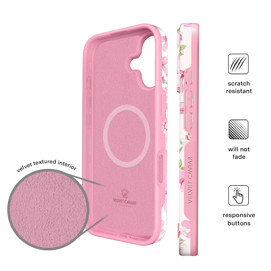 Posie Pink Bow iPhone Case - Image 115