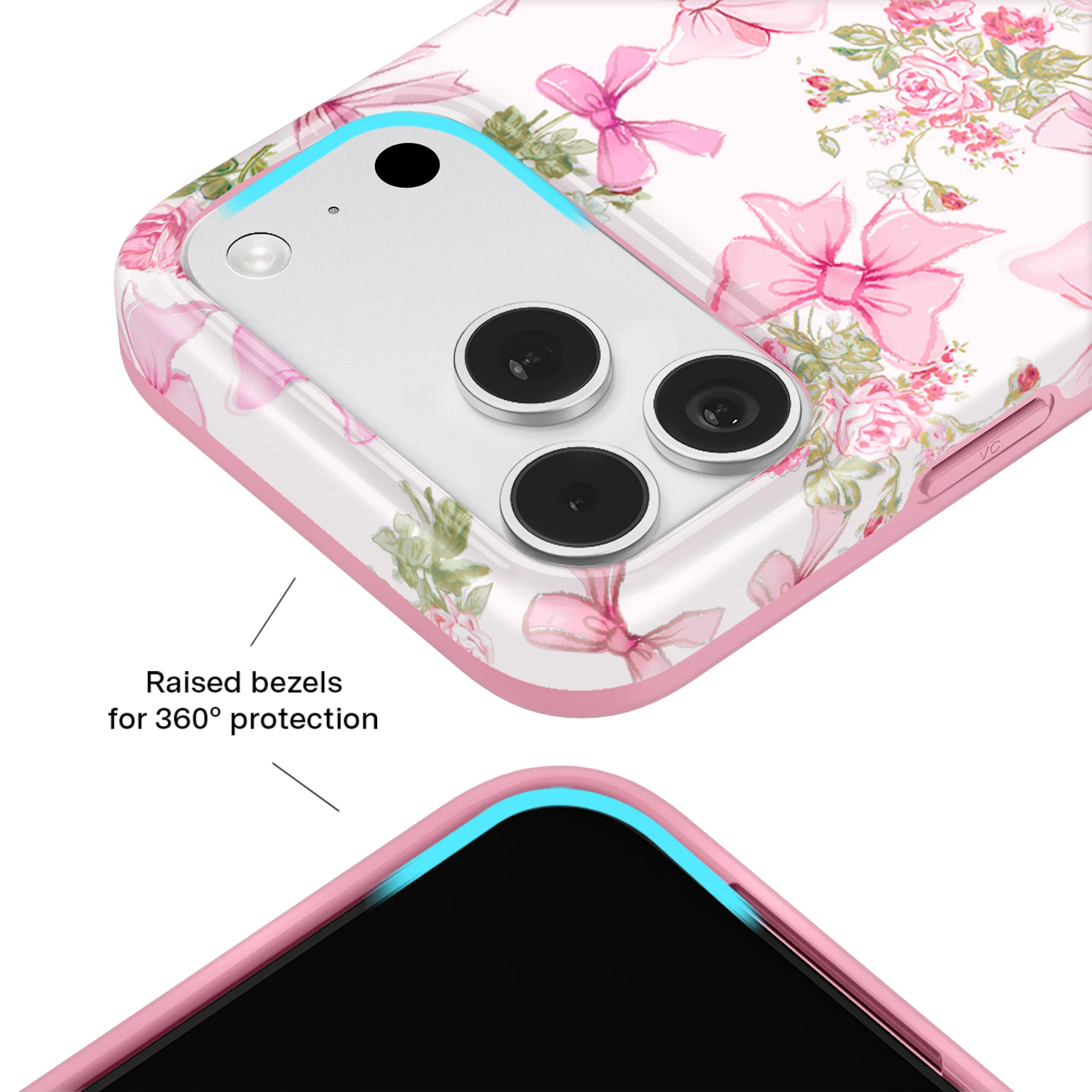 Posie Pink Bow iPhone Case - Image 118