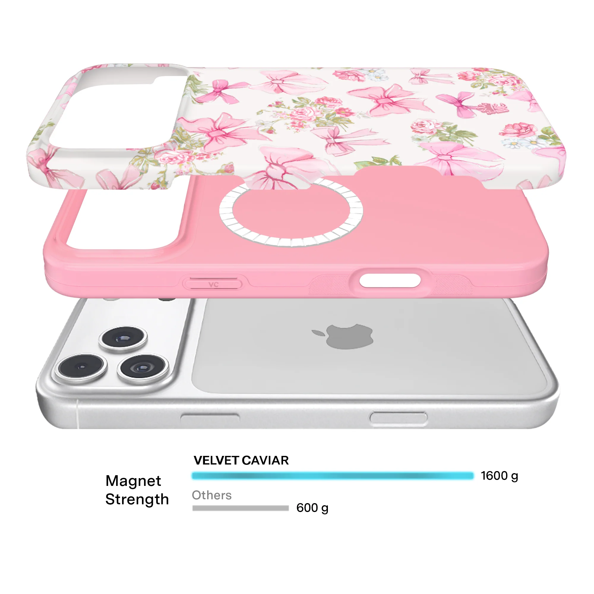 Posie Pink Bow iPhone Case - Image 119