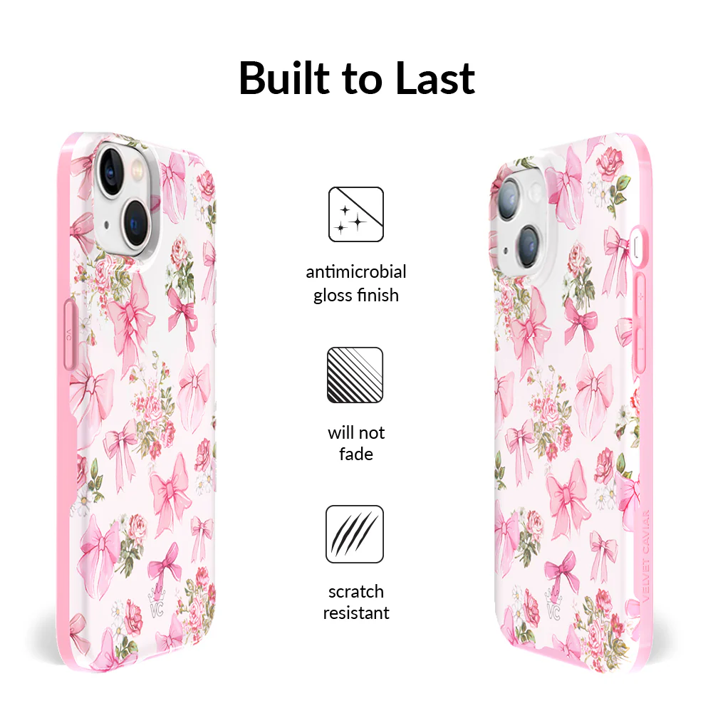 Posie Pink Bow iPhone Case - Image 24