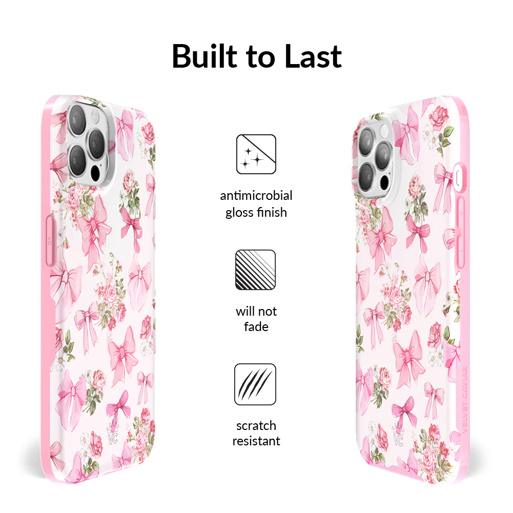 Posie Pink Bow iPhone Case - Image 39