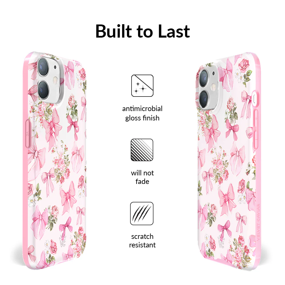 Posie Pink Bow iPhone Case - Image 44