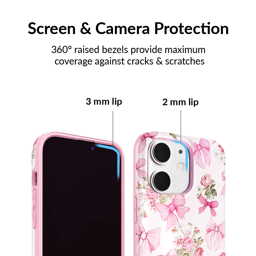 Posie Pink Bow iPhone Case - Image 47