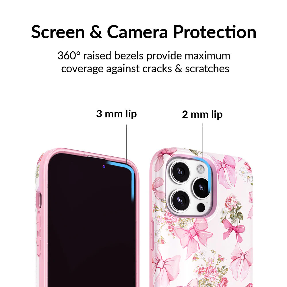 Posie Pink Bow iPhone Case - Image 52