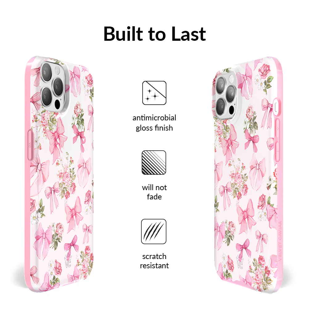 Posie Pink Bow iPhone Case - Image 54