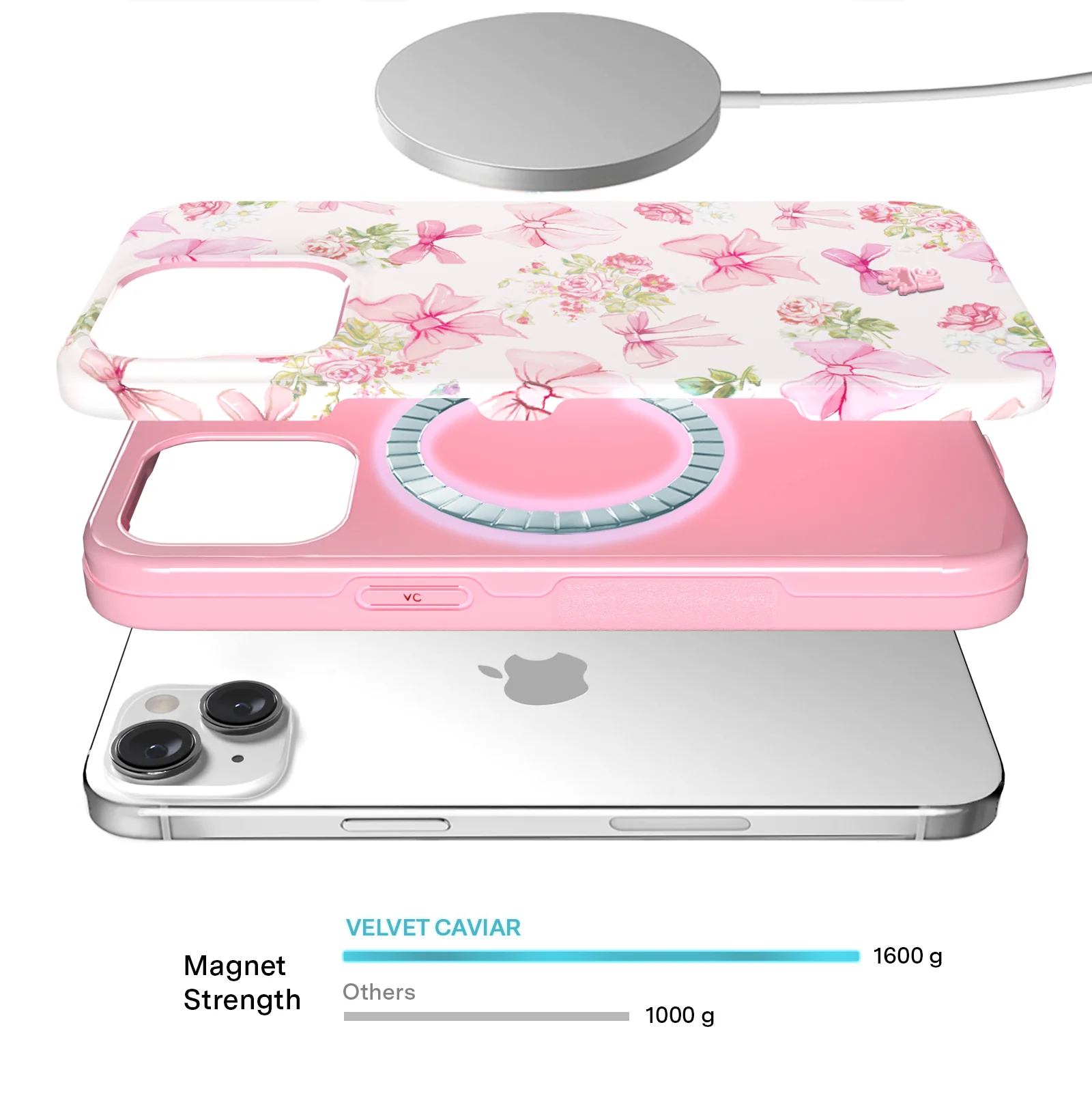 Posie Pink Bow iPhone Case - Image 63