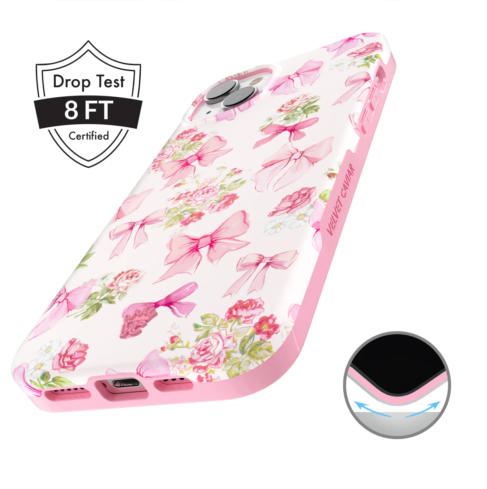 Posie Pink Bow iPhone Case - Image 65