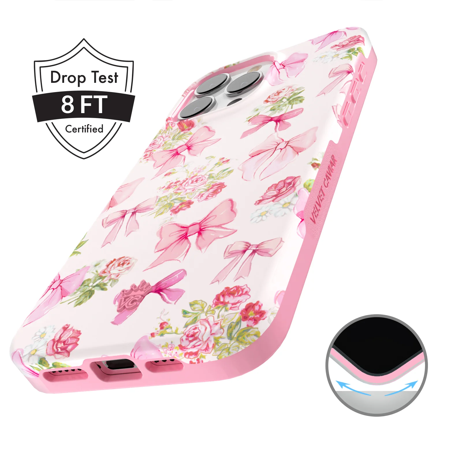 Posie Pink Bow iPhone Case - Image 79