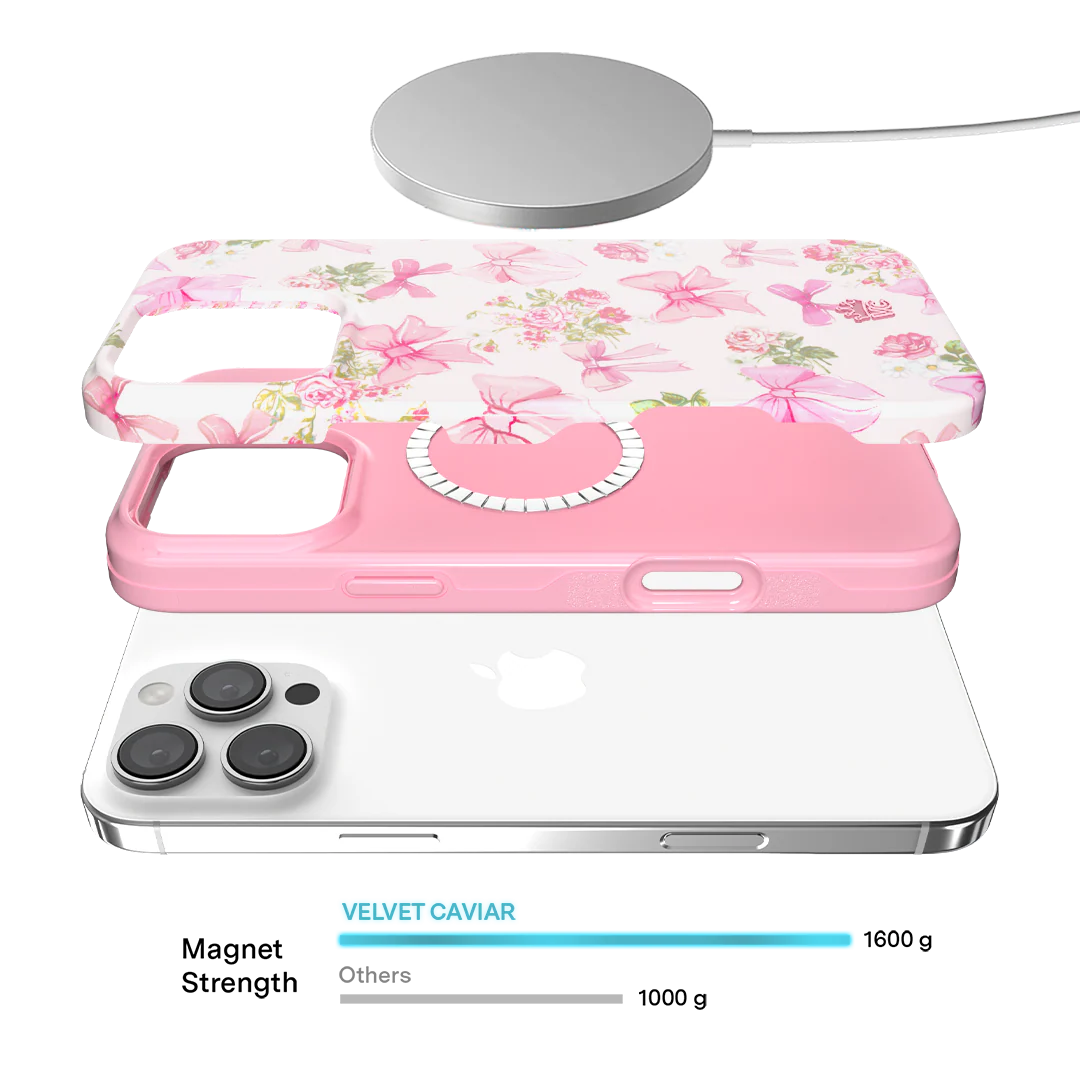 Posie Pink Bow iPhone Case - Image 83