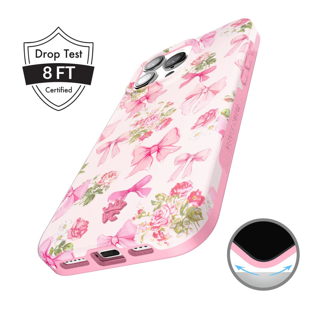 Posie Pink Bow iPhone Case - Image 84