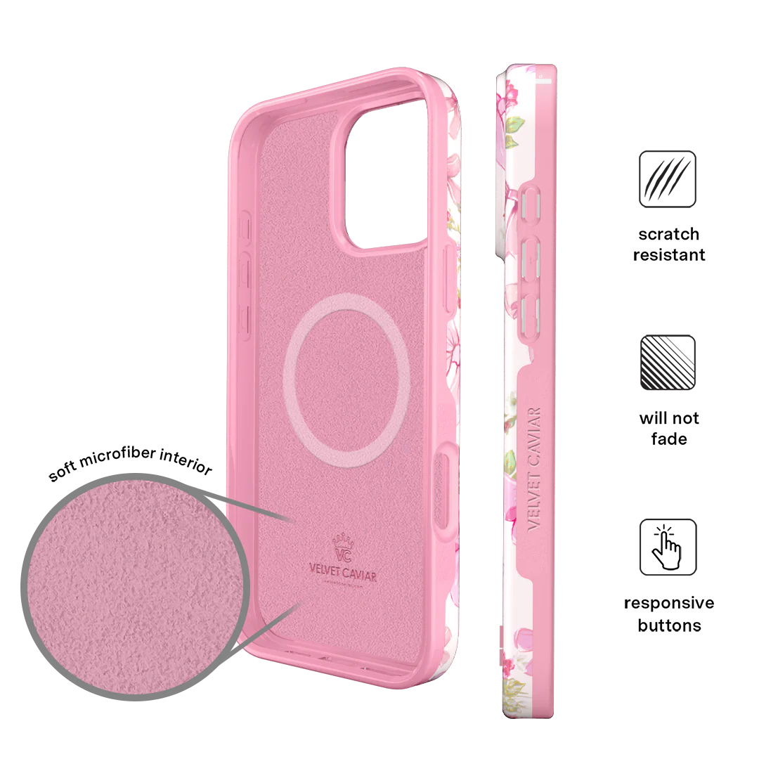 Posie Pink Bow iPhone Case - Image 85