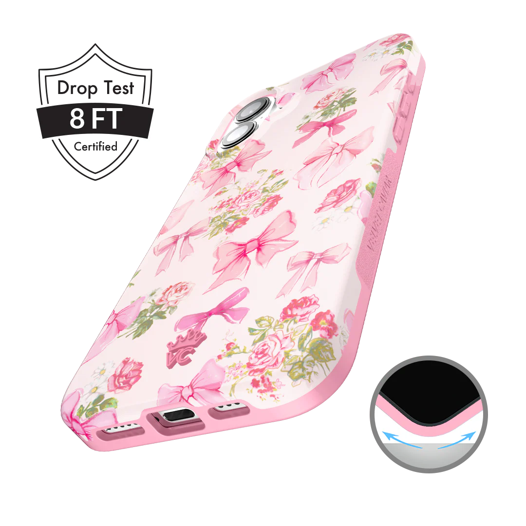 Posie Pink Bow iPhone Case - Image 94