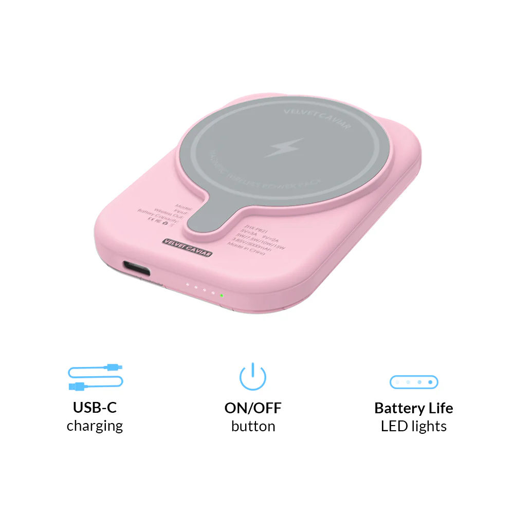 Posie Pink Bow MagSafe Battery Power Pack - Image 6