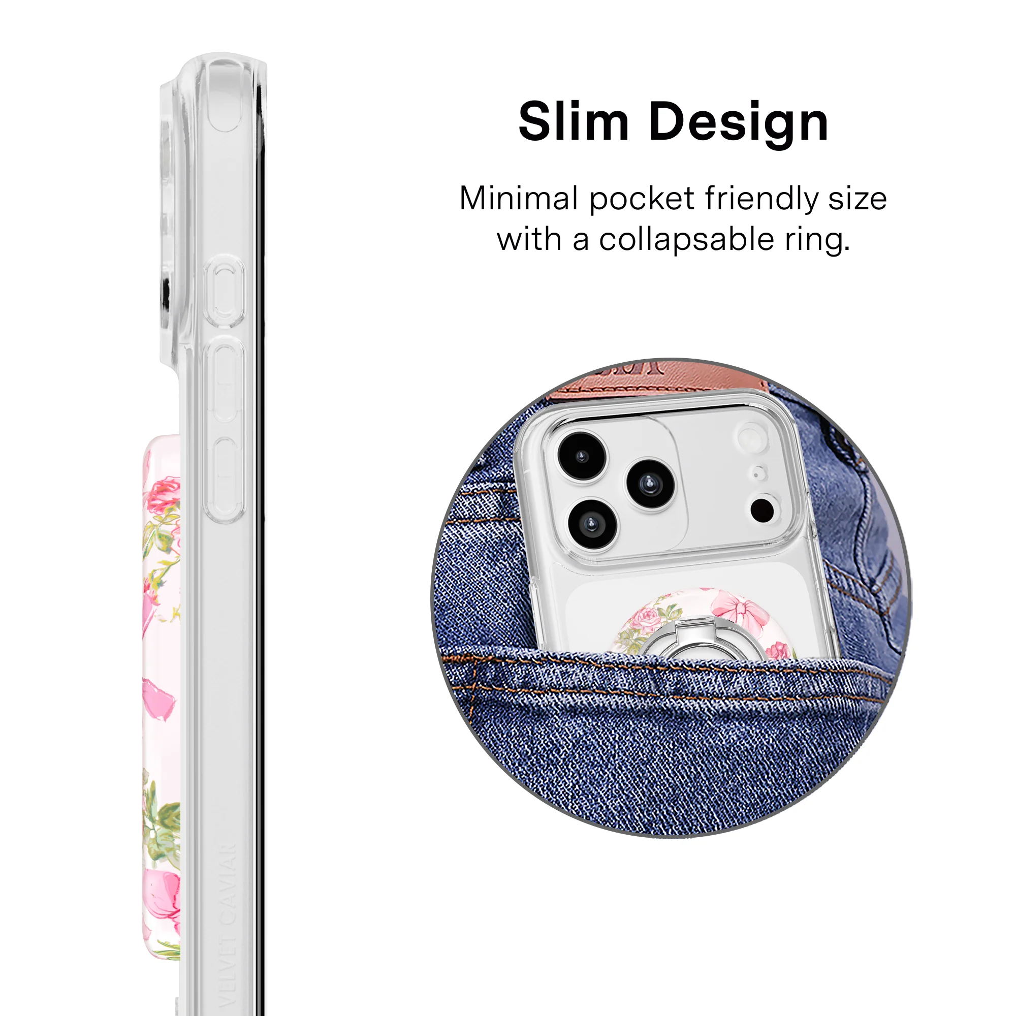 Posie Pink Bow MagSafe Grip Ring - Image 3