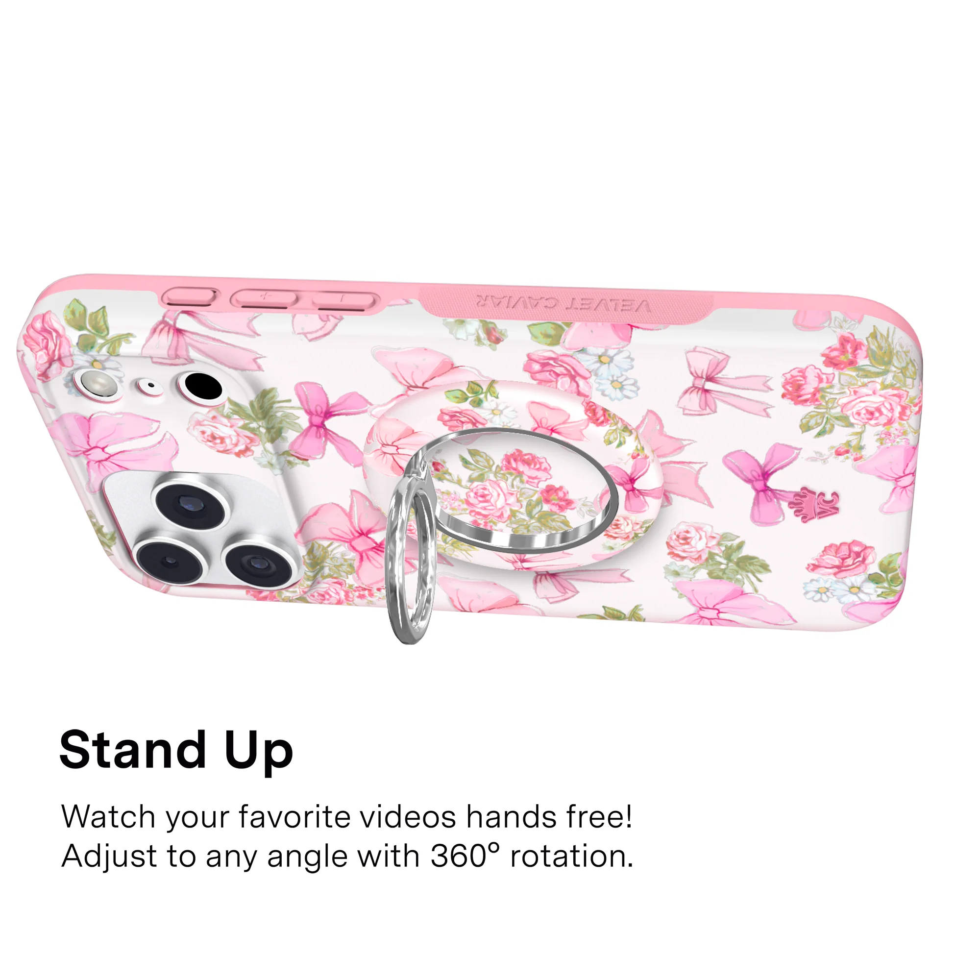 Posie Pink Bow MagSafe Grip Ring - Image 4