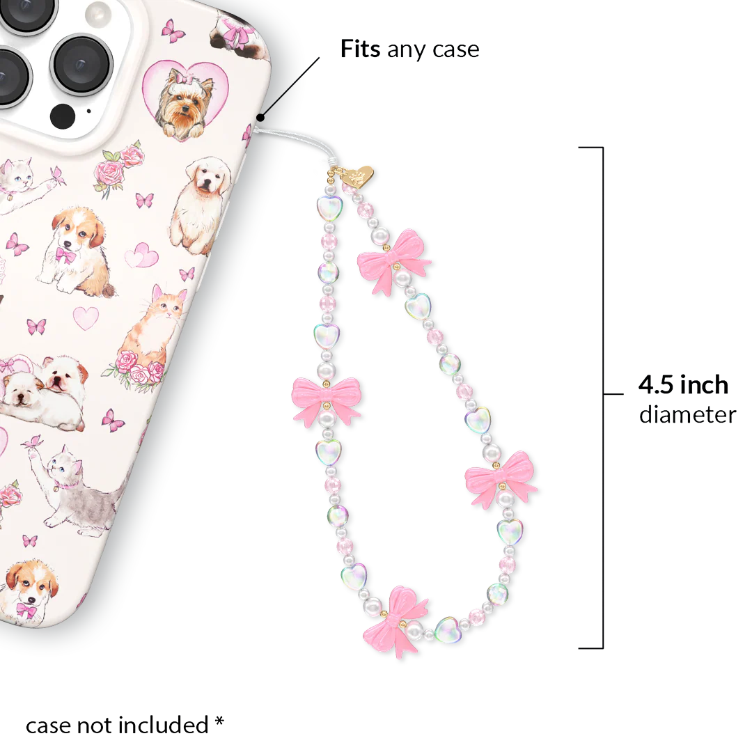 Pink Bow Phone Charm - Image 3