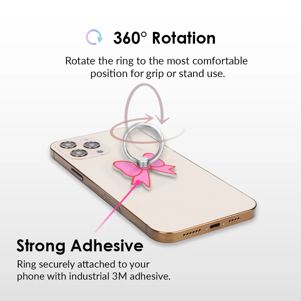 Pink Bow Phone Ring - Image 4