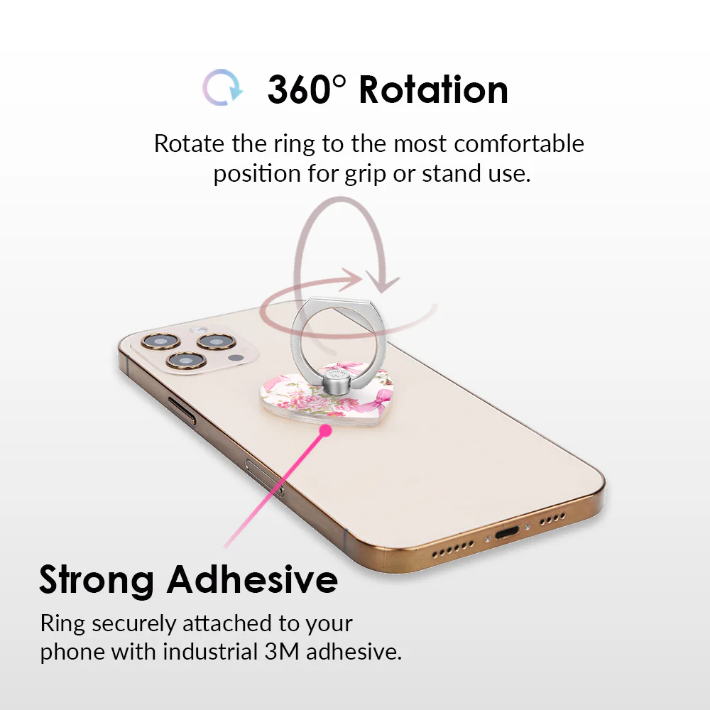 Posie Pink Bow Phone Ring - Image 4