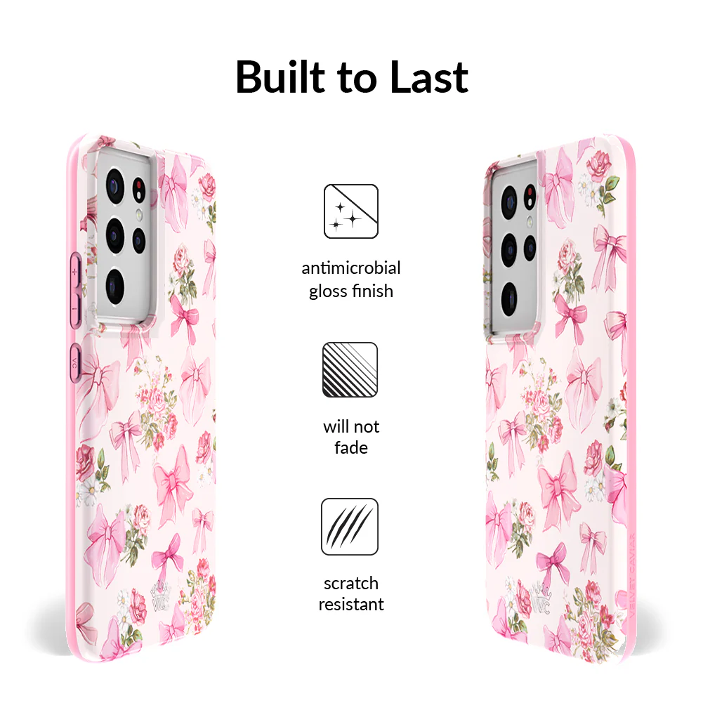 Posie Pink Bow Samsung Case - Image 44