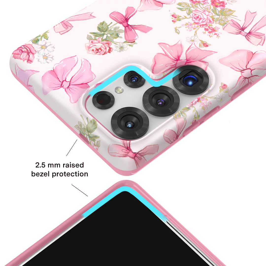 Posie Pink Bow Samsung Case - Image 47