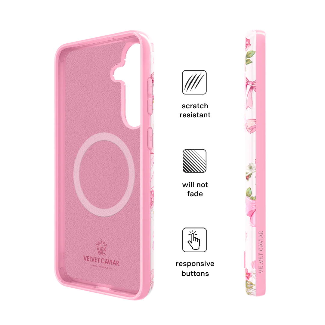 Posie Pink Bow Samsung Case - Image 55