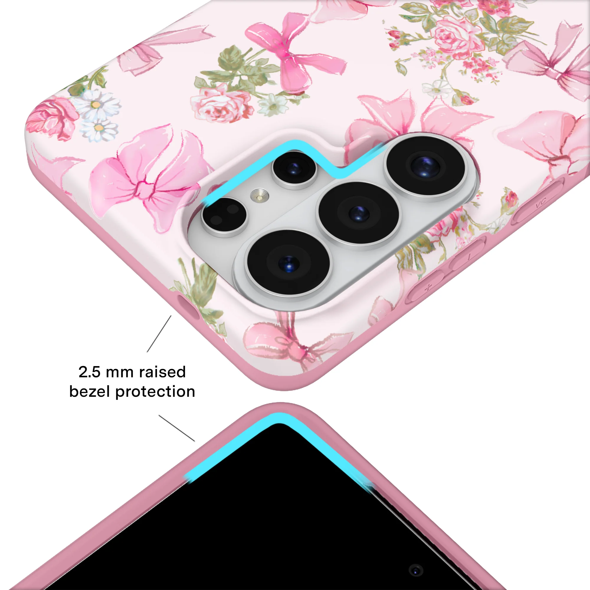 Posie Pink Bow Samsung Case - Image 68